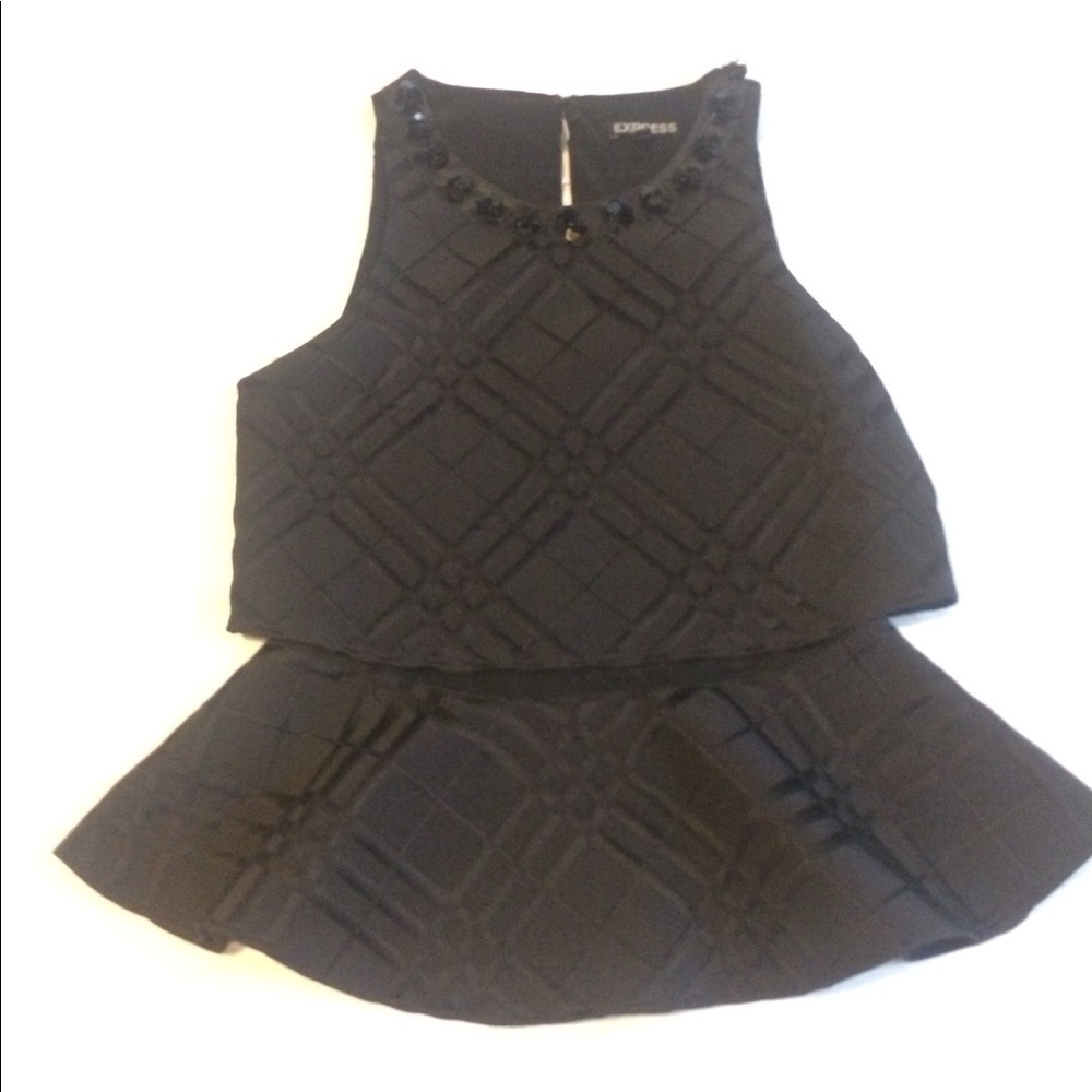 Express Black Peplum Top - XS